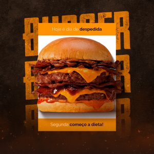 Social Media Hambúrgueria Segunda Começo a Dieta! PSD Editável