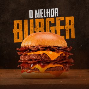 Social Media Hamburgueria O Melhor Burguer PSD Editável