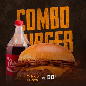 Social Media Hamburgueria Combo X-Tudo mais Coca PSD Editável