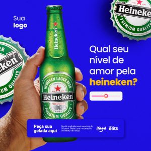 Qual Seu Nível de Amor Pela Heineken Distribuidora Social Media PSD Editável