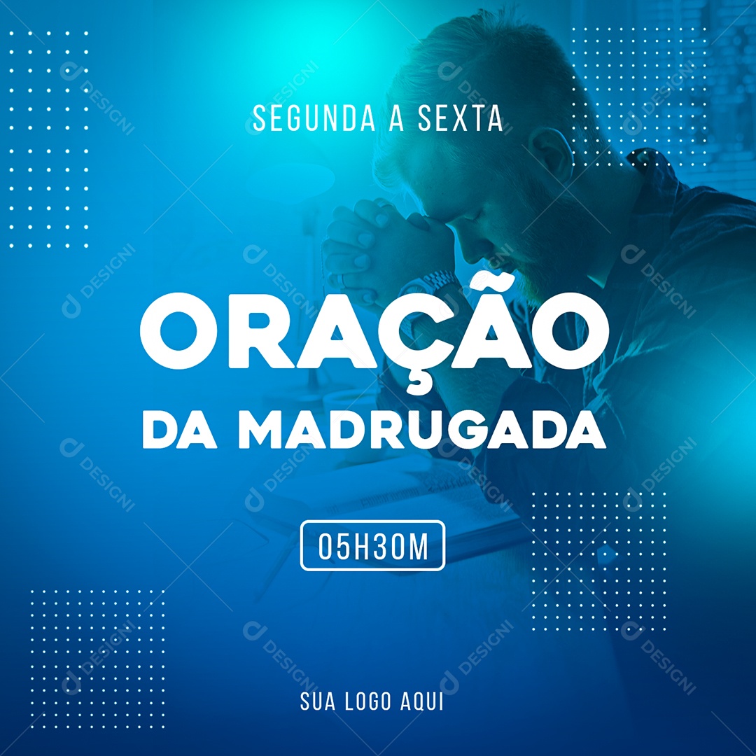 Social Media Igrejas Oração da Madrugada PSD Editável