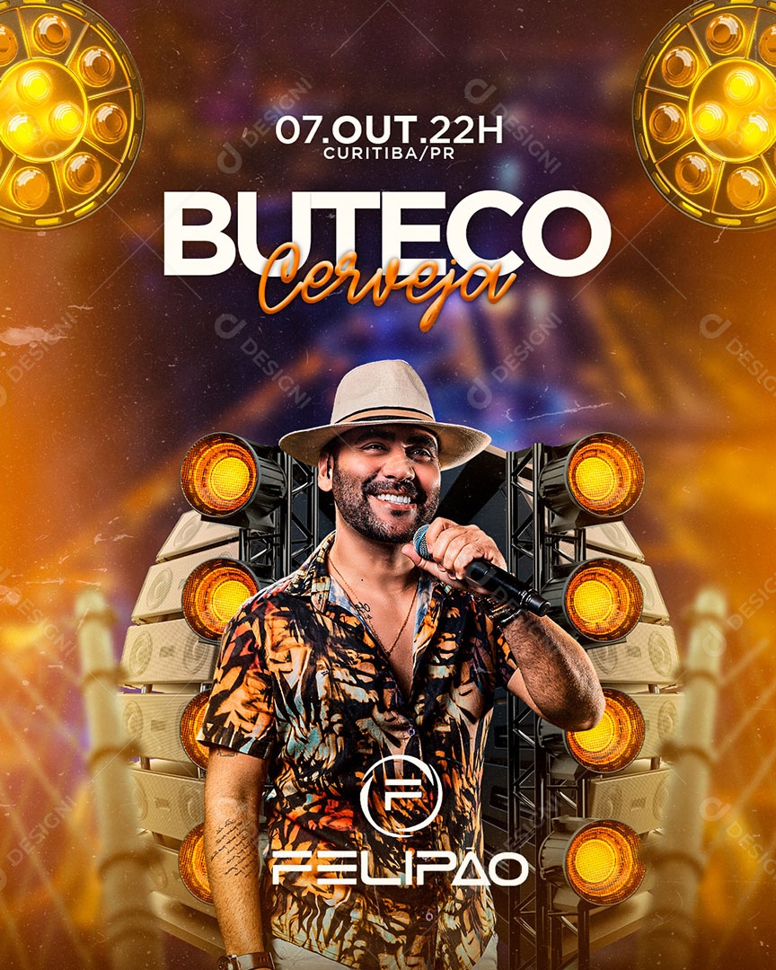 Flyer Show Felipão Social Media PSD Editável
