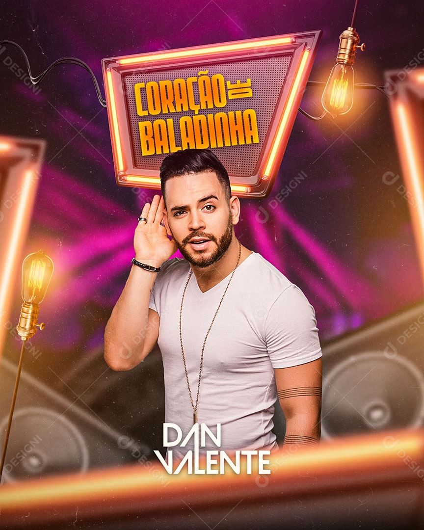 Flyer Show Dan Valente Social Media PSD Editável
