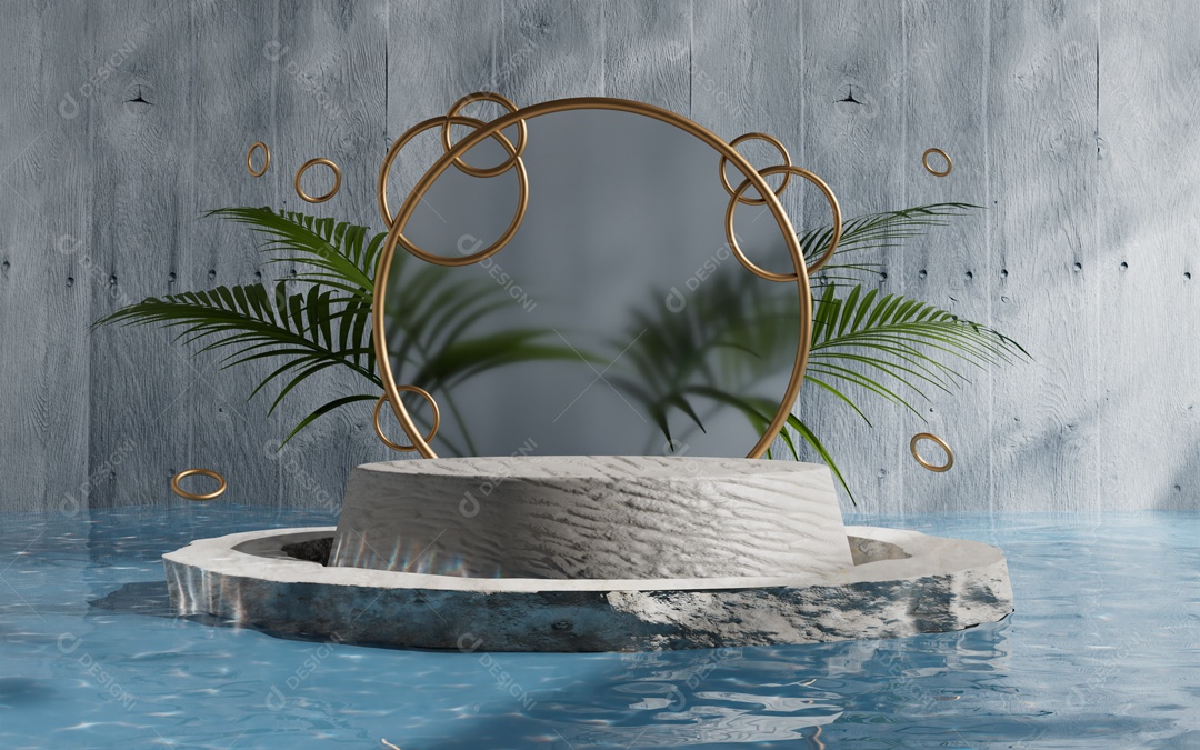 Cenário de Apresentação de Produto de Pódio de Plataforma Abstrata