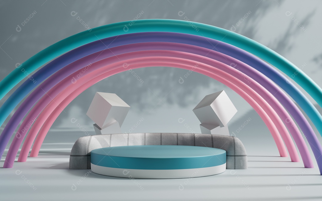 Cenário de Apresentação de Produto Pódio de Plataforma Abstrata