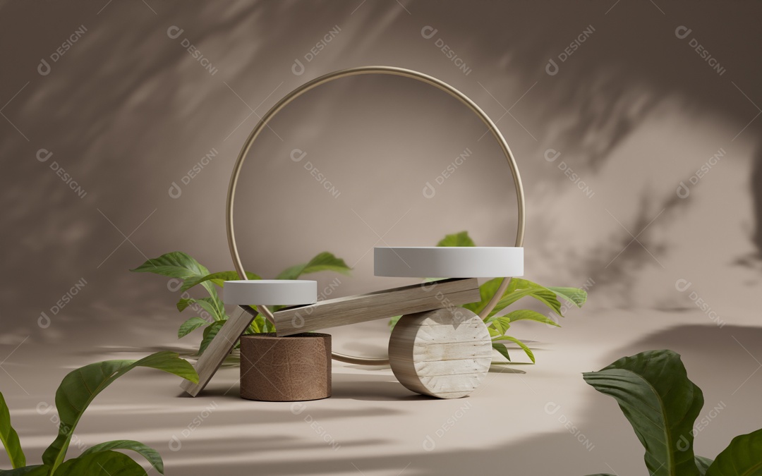 Cenário de Apresentação de Produto de Pódio de Plataforma Abstrata