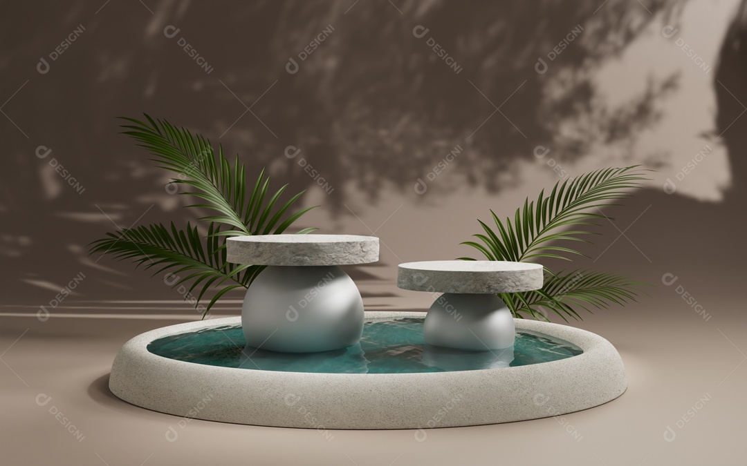 Cenário de Apresentação de Produto Pódio de Plataforma Abstrata