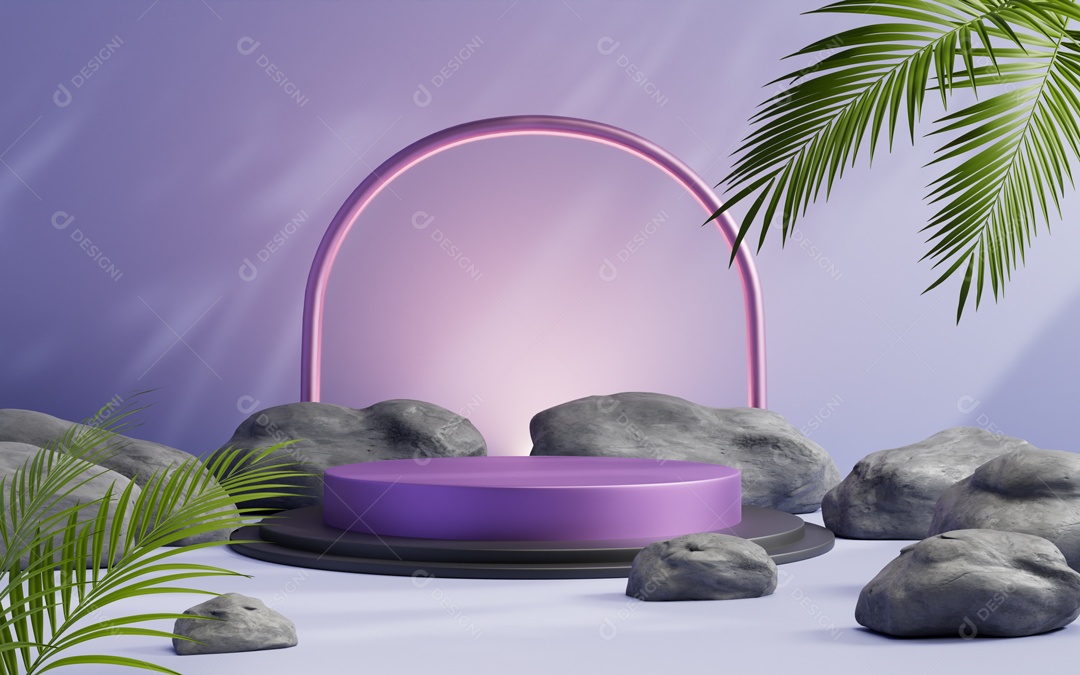 Cenário de Apresentação de Produto de Pódio de Plataforma Abstrata