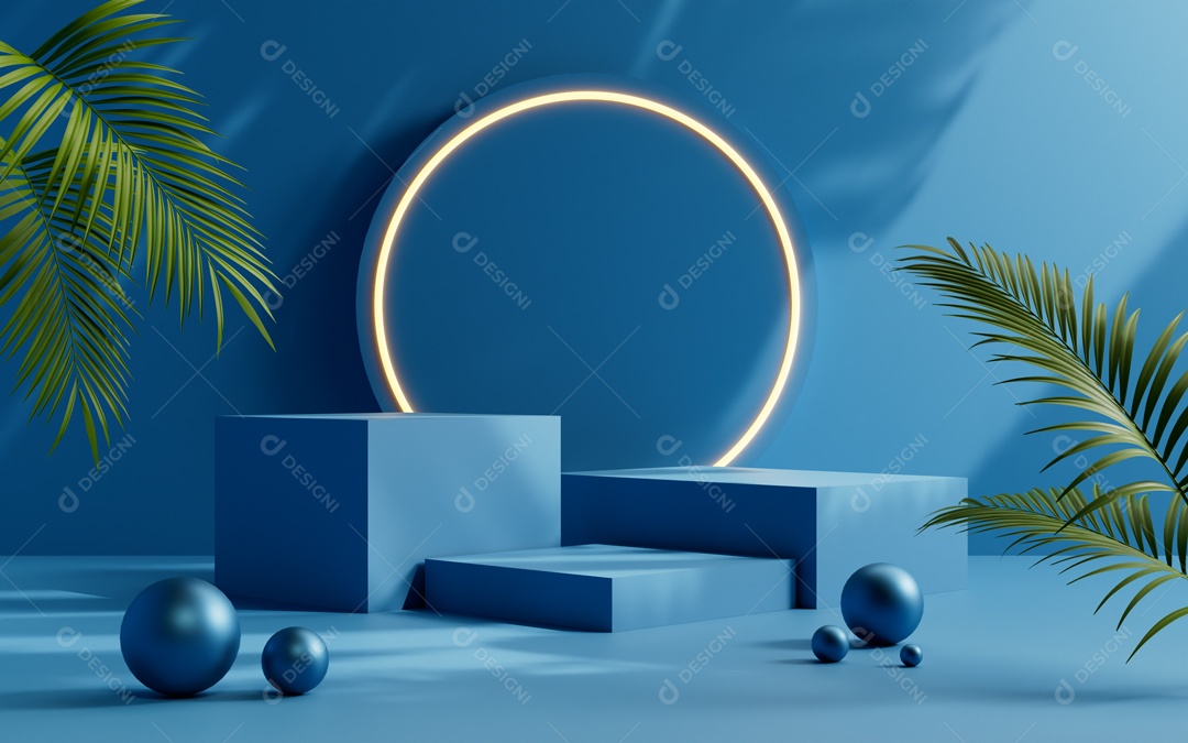 Cenário de Apresentação de Produto de Pódio de Plataforma Abstrata