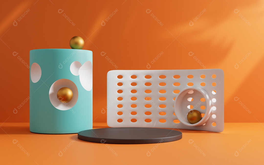 Cenário 3D de Apresentação de Produto Pódio de Plataforma Abstrata