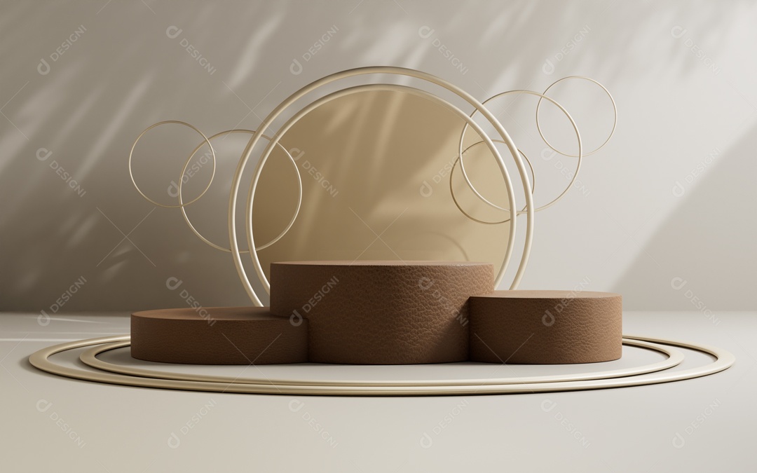 Cenário 3D de Apresentação de Produto Pódio de Plataforma Abstrata