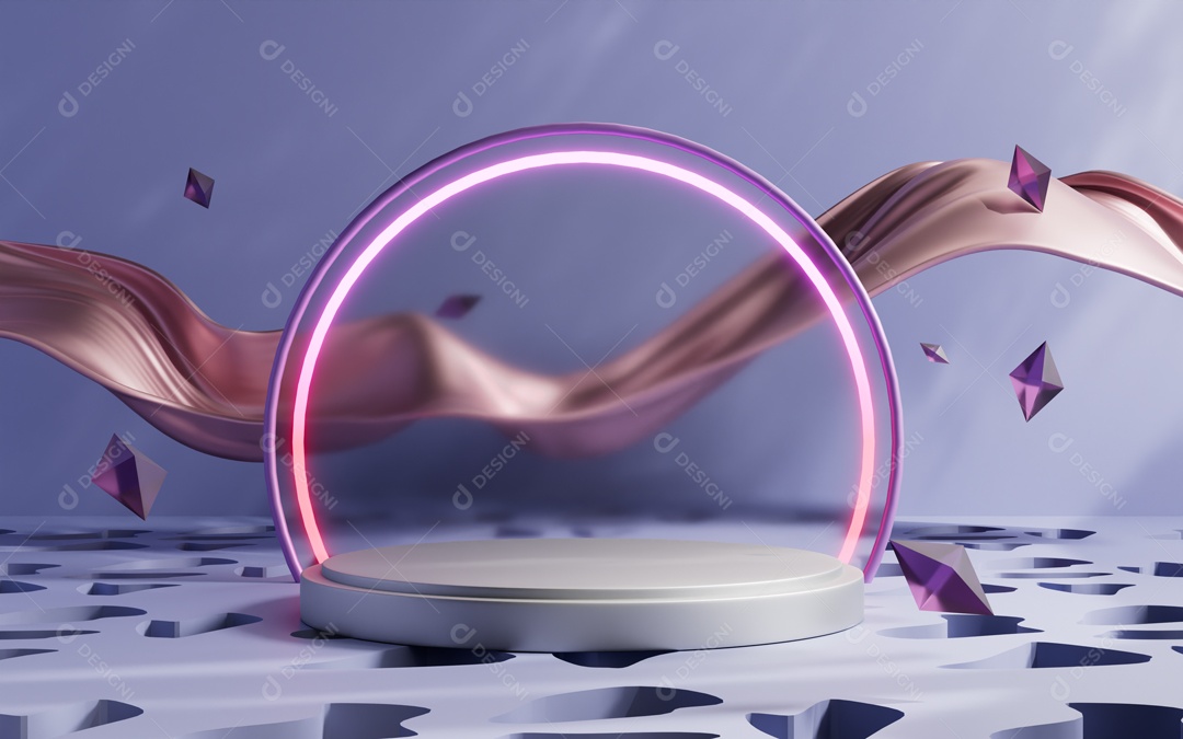 Cenário 3D de Apresentação de Produto Pódio de Plataforma Abstrata