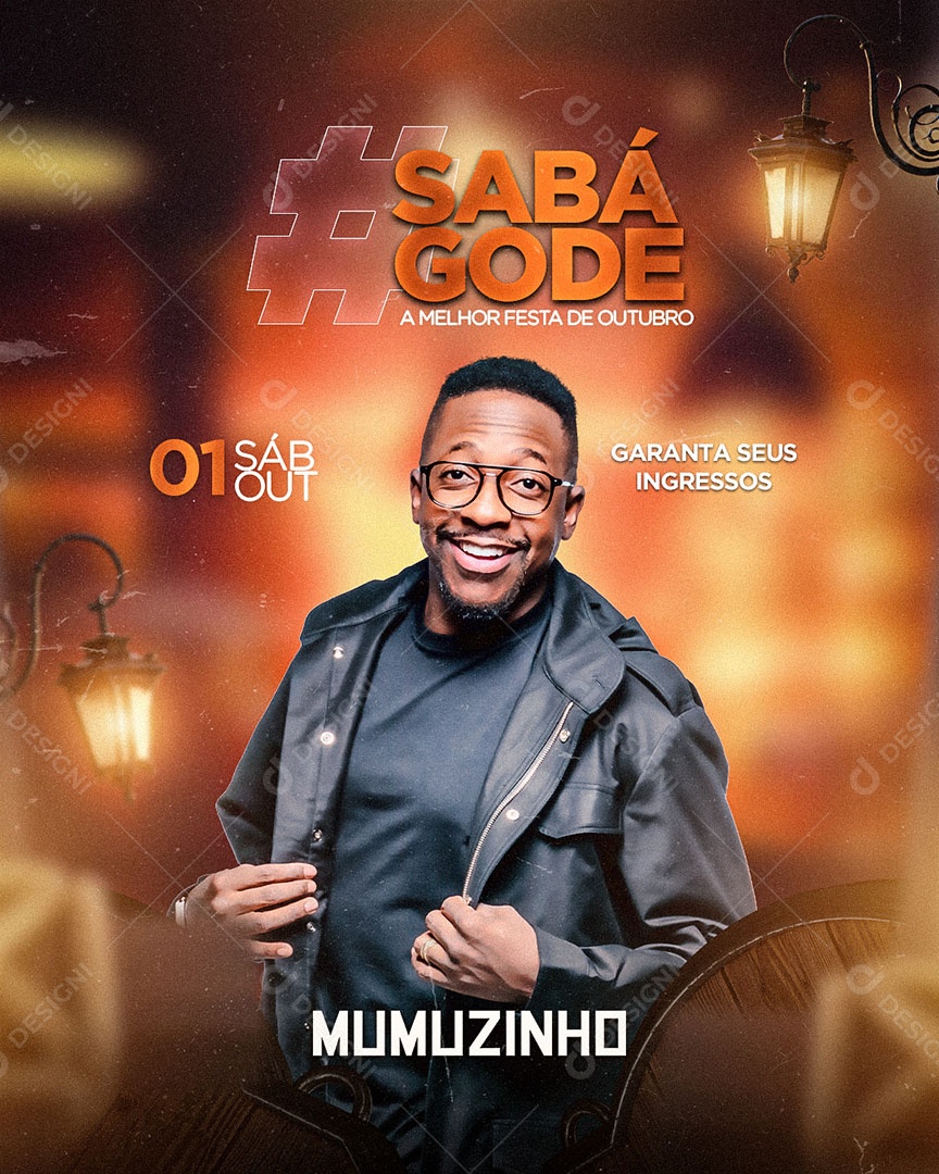 Flyer Show Pagode Socil Media PSD Editável