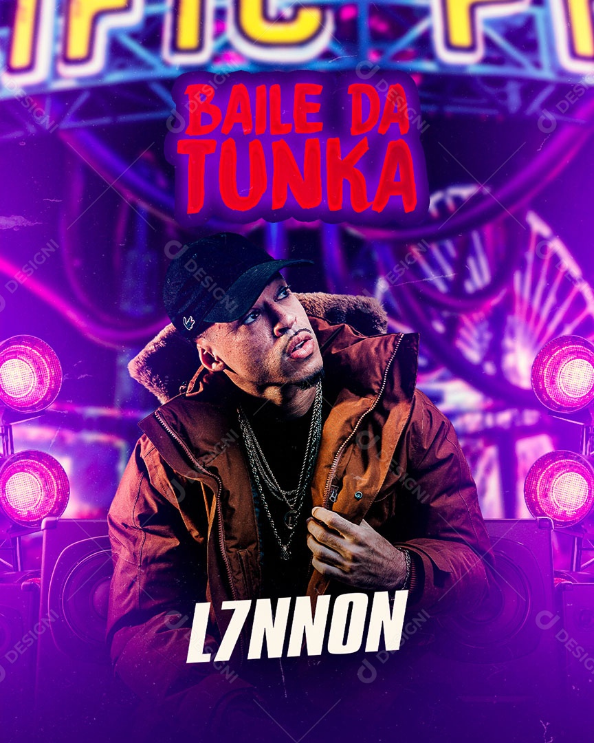 Flyer Baile da Tunka  L7nnon Social Media PSD Editável