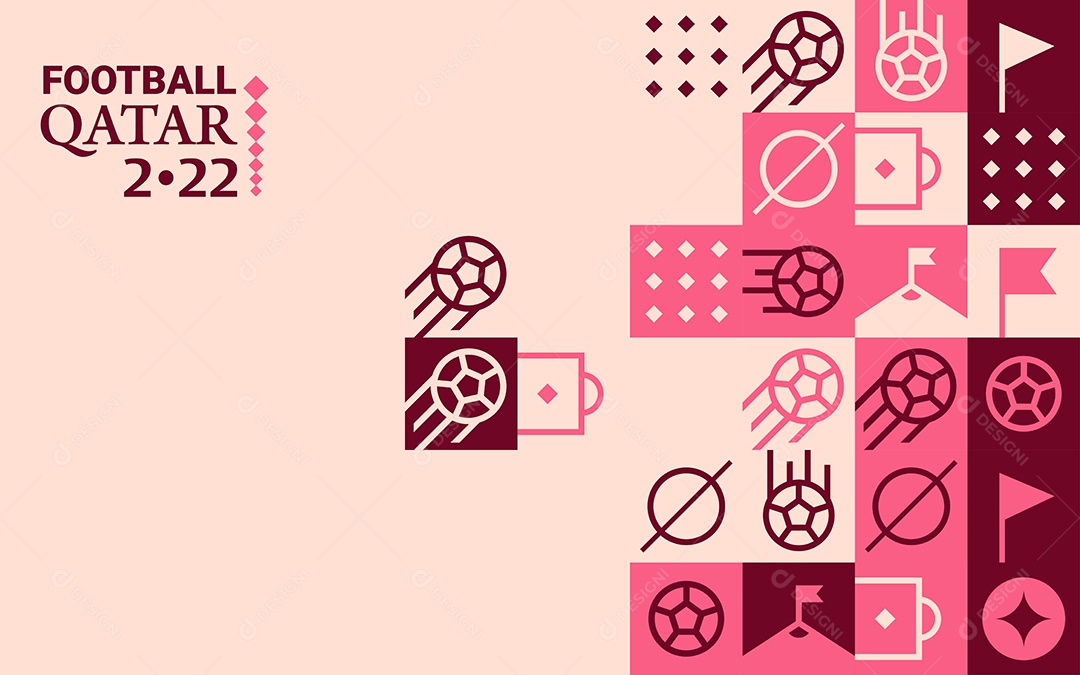 Background da Copa do Catar de 2022 Ilustração Vetor EPS