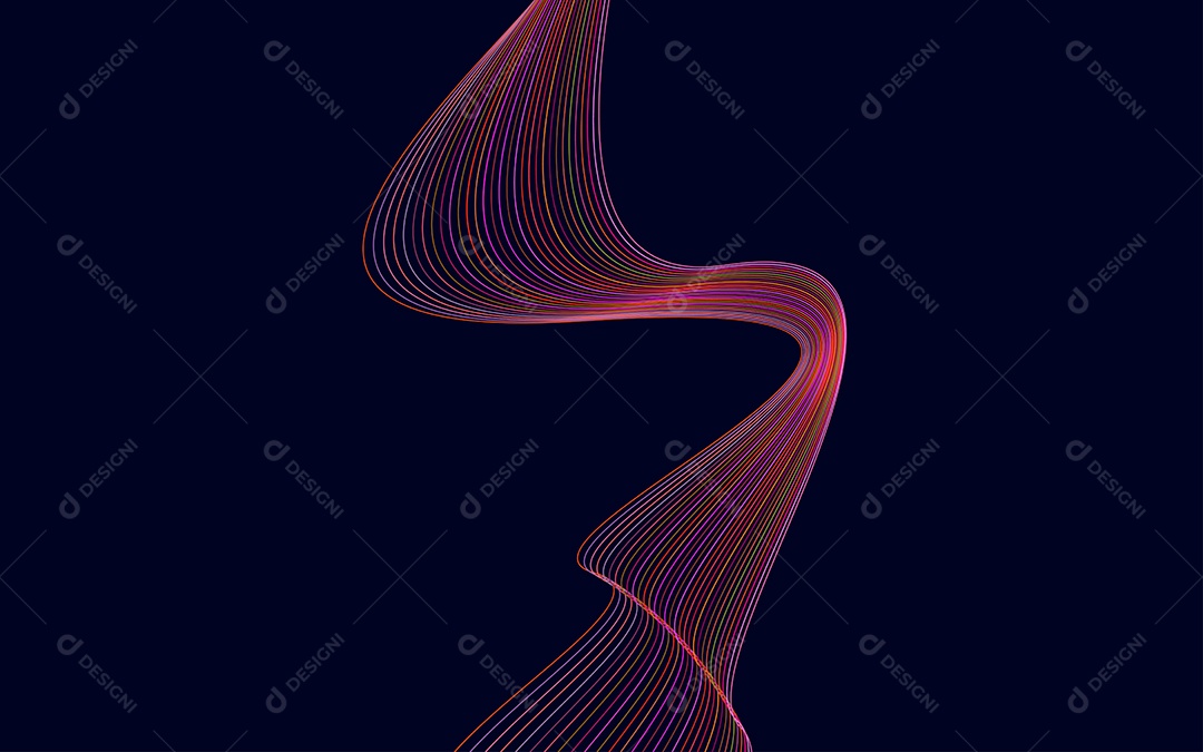 Background Ondulado Ilustração Vetor EPS