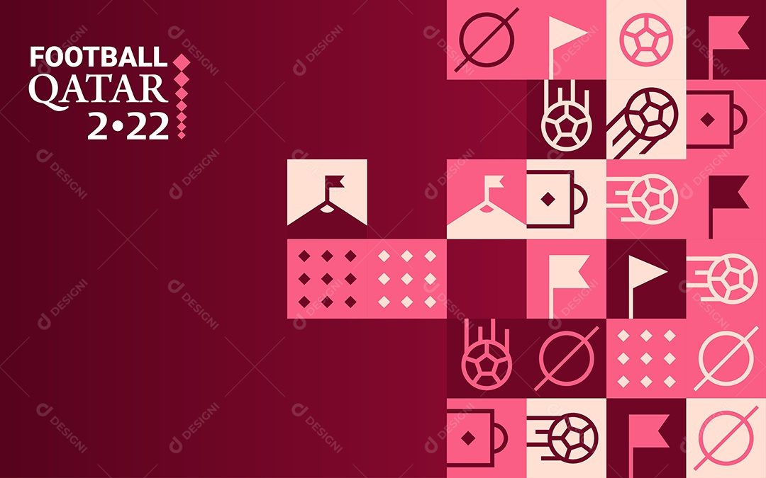 Background da Copa do Catar de 2022 Ilustração Vetor EPS