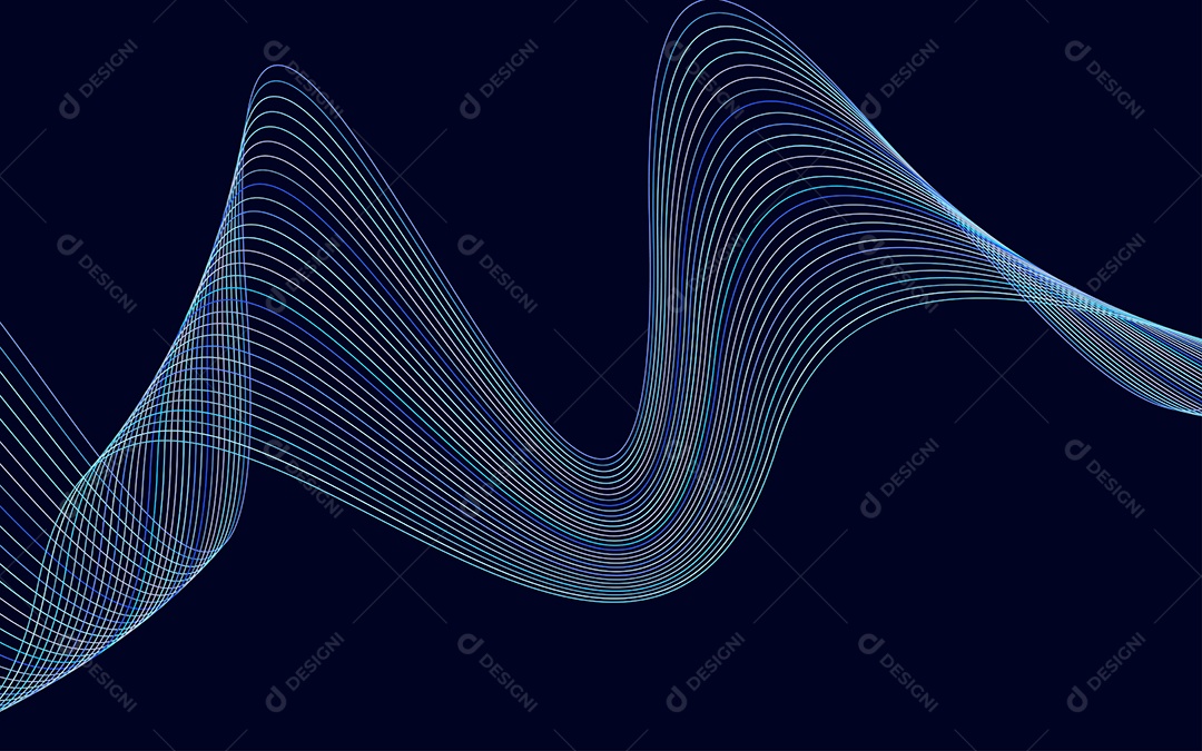 Background Ondulado Ilustração Vetor EPS