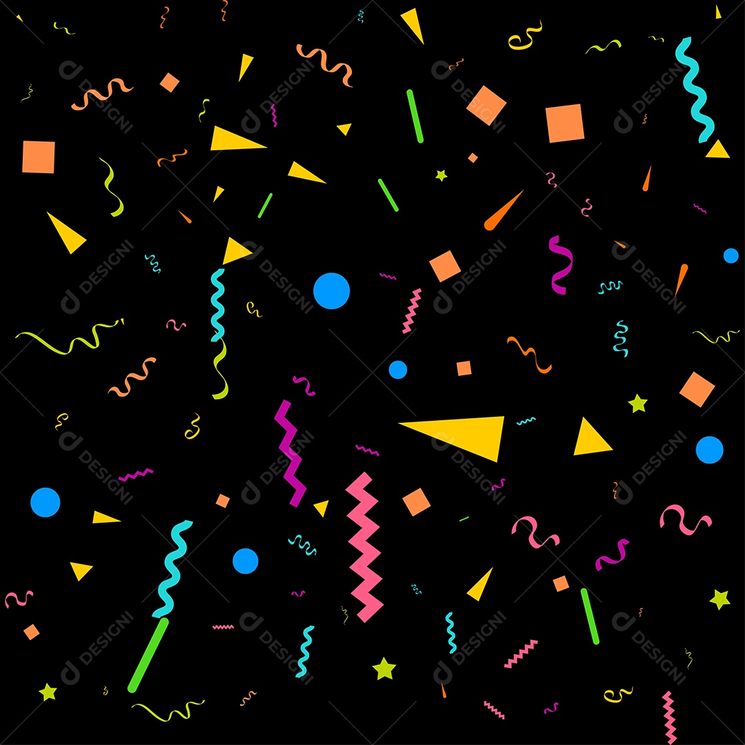 Background de Confete Ilustração Vetor EPS