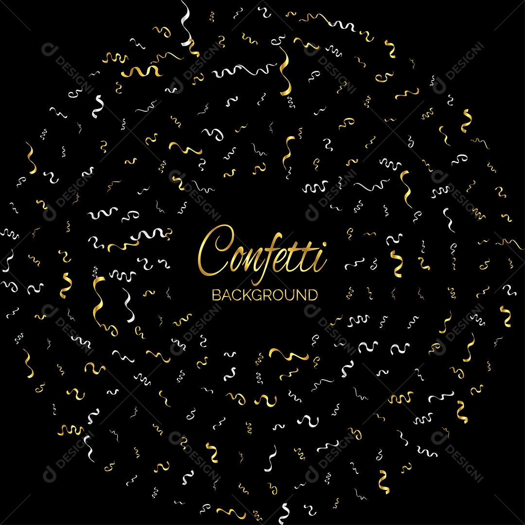 Background de Confete Ilustração Vetor EPS