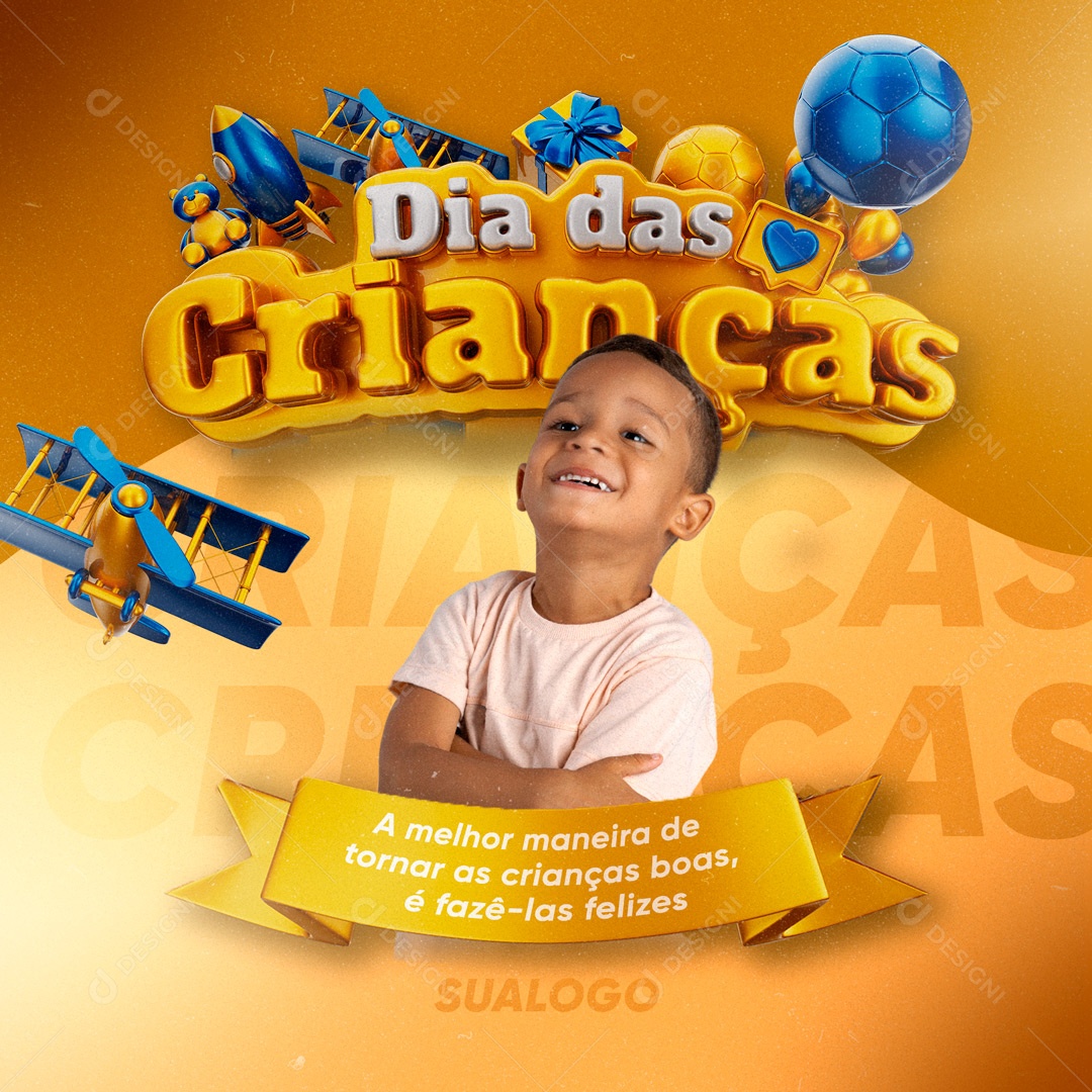 Feliz Dia das Crianças 12 de Outubro Social Media PSD Editável