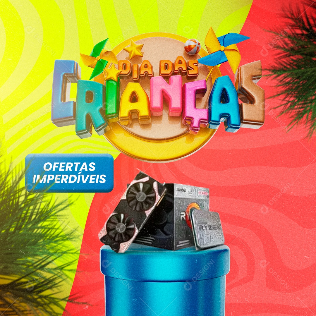 Social Media Dia das Crianças 12 de Outubro Ofertas Imperdíveis PSD Editável