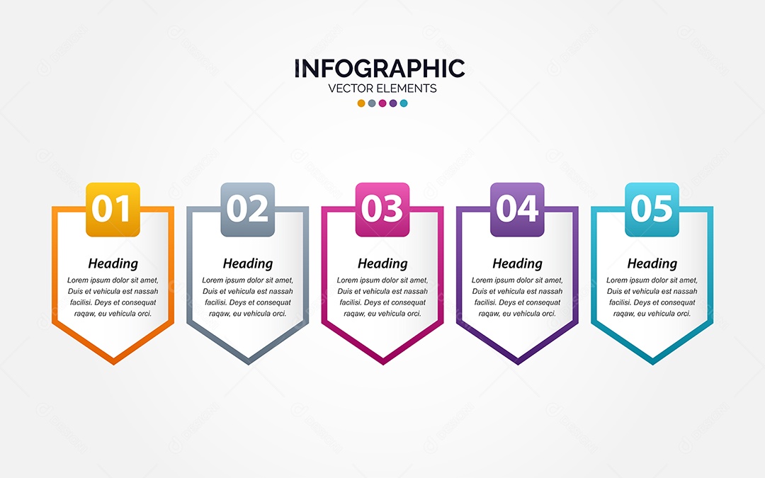 Conjunto de Infográficos Vetoriais Vetor EPS