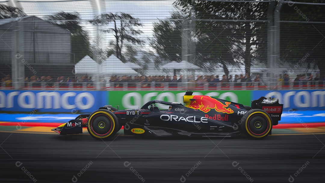 Carro esportivo Formula 1 sobre autódromo São Paulo, Brasil