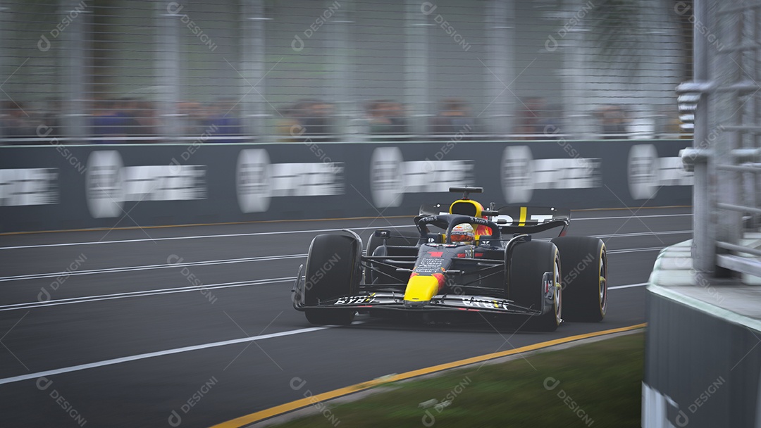 Carro esportivo Formula 1 sobre autódromo São Paulo, Brasil