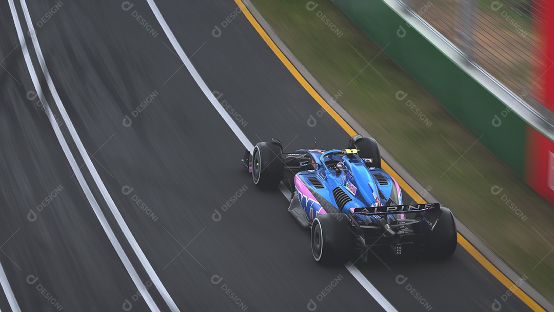 Carro esportivo Formula 1 sobre autódromo São Paulo, Brasil