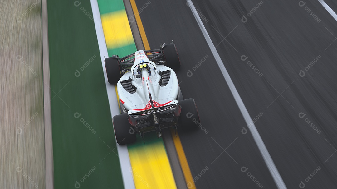 Carro esportivo Formula 1 sobre autódromo São Paulo, Brasil