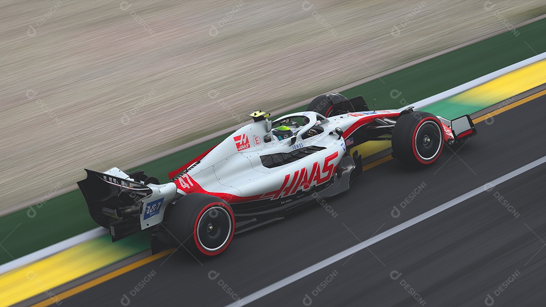 Carro esportivo Formula 1 sobre autódromo São Paulo, Brasil