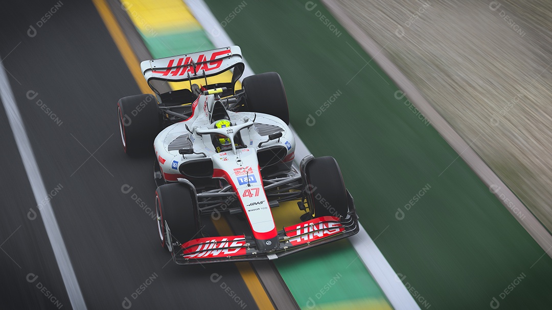 Carro esportivo Formula 1 sobre autódromo São Paulo, Brasil