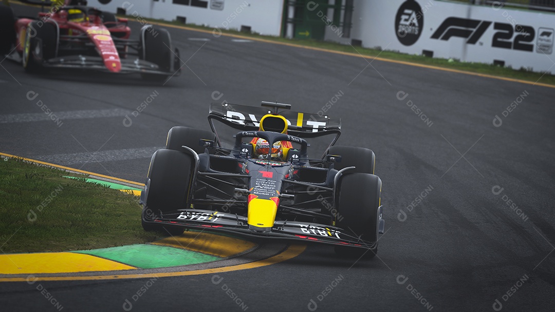 Carro esportivo Formula 1 sobre autódromo São Paulo, Brasil