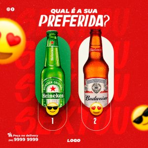 Qual é a Sua Preferida Aqui Tem Variedade Social Media PSD Editável