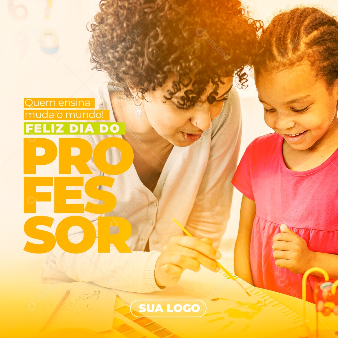 Feliz Dia Do Professor 15 de Outubro Social Media PSD Editável