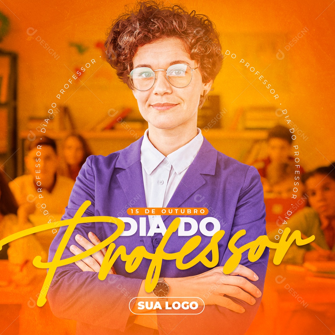 Feliz Dia Do Professor 15 de Outubro Social Media PSD Editável
