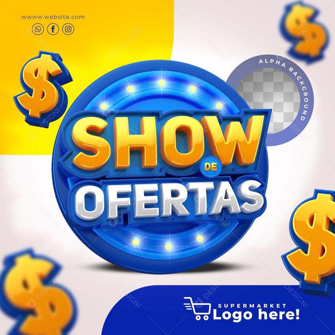 Selo 3D Para Composição Show De Ofertas PSD