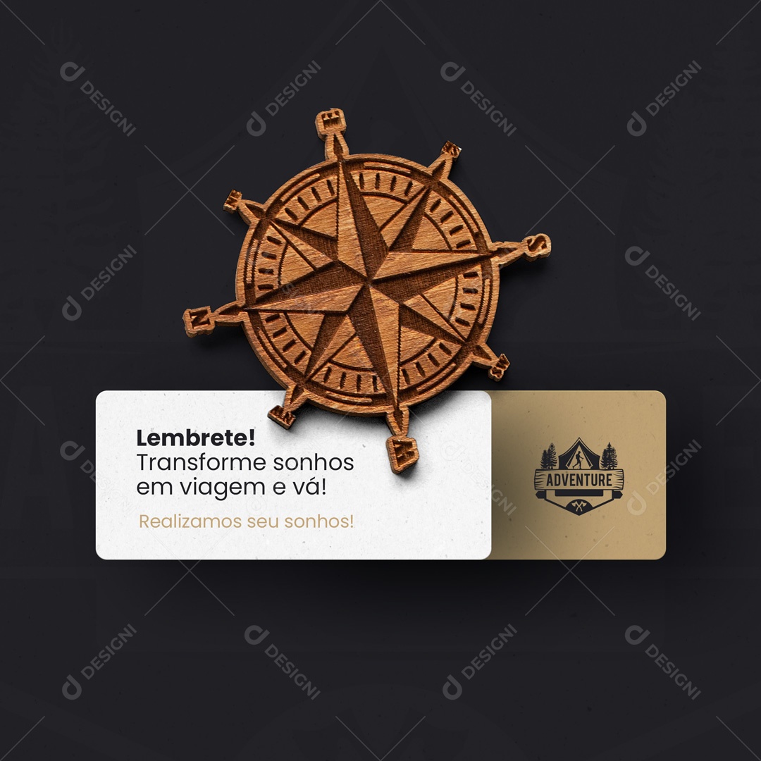 Lembrete Agência de Viagens e Turismo Social Media PSD Editável