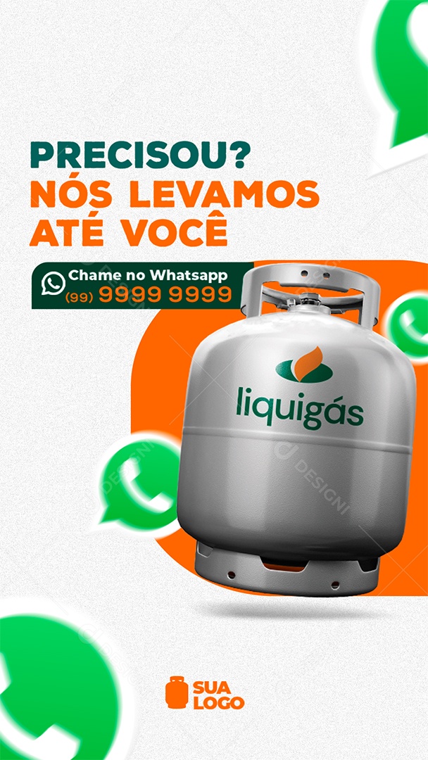 Precisou Nós Levamos Até Você Peça O Seu Gás Social Media PSD Editável