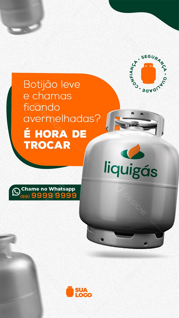 Precisou Nós Levamos Até Você Peça O Seu Gás Social Media PSD Editável