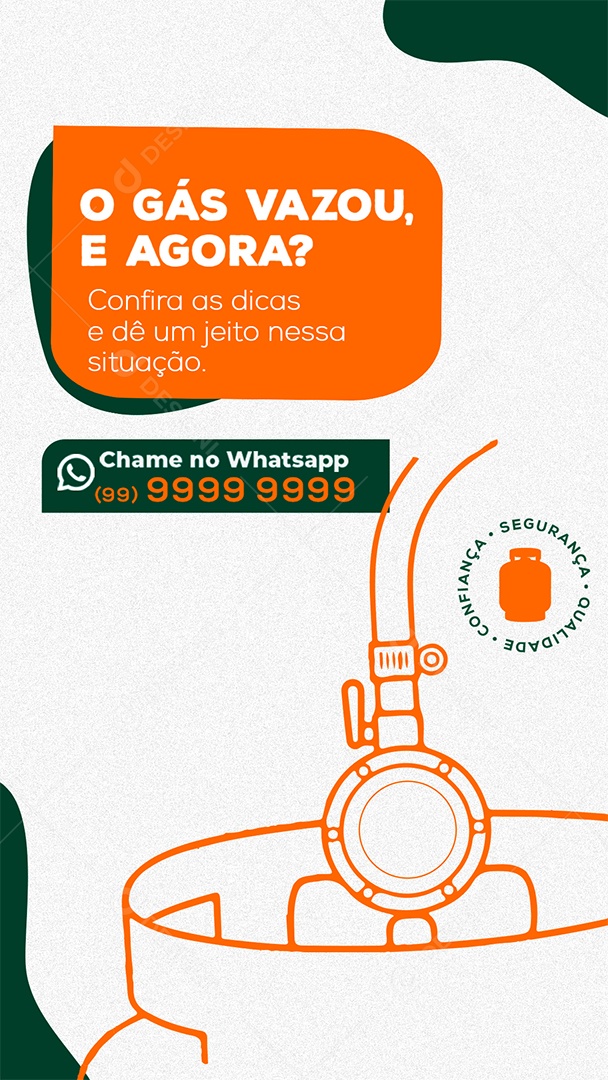 O Gás Vasou e Agora Confira Nossas Dicas Social Media PSD Editável