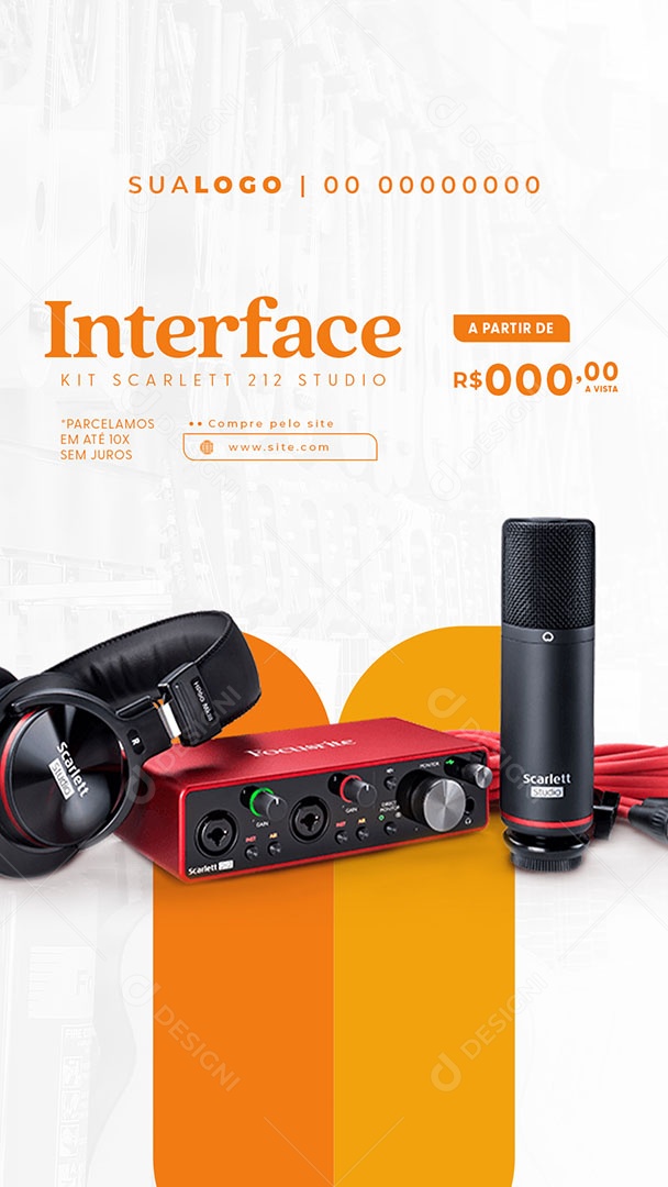 Story Loja de Instrumentos Musicais Social Media PSD Editável