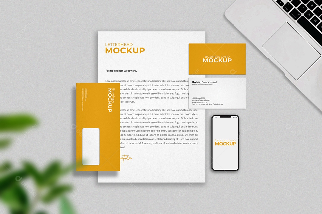 Modelo de Maquete Visual Corporativa PSD Editável