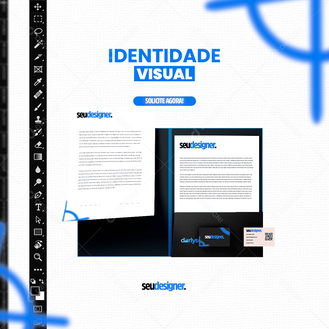 Identidade Visual Solicite Agora Designer Social Media PSD Editável