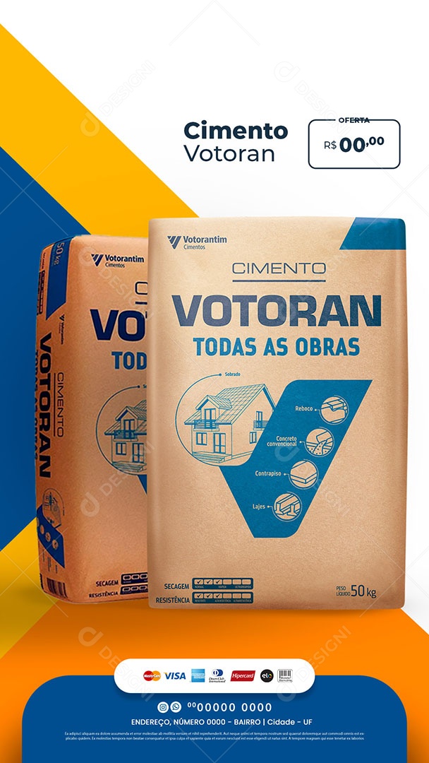 Story Materiais De Construção Cimento Votoram Social Media PSD Editável