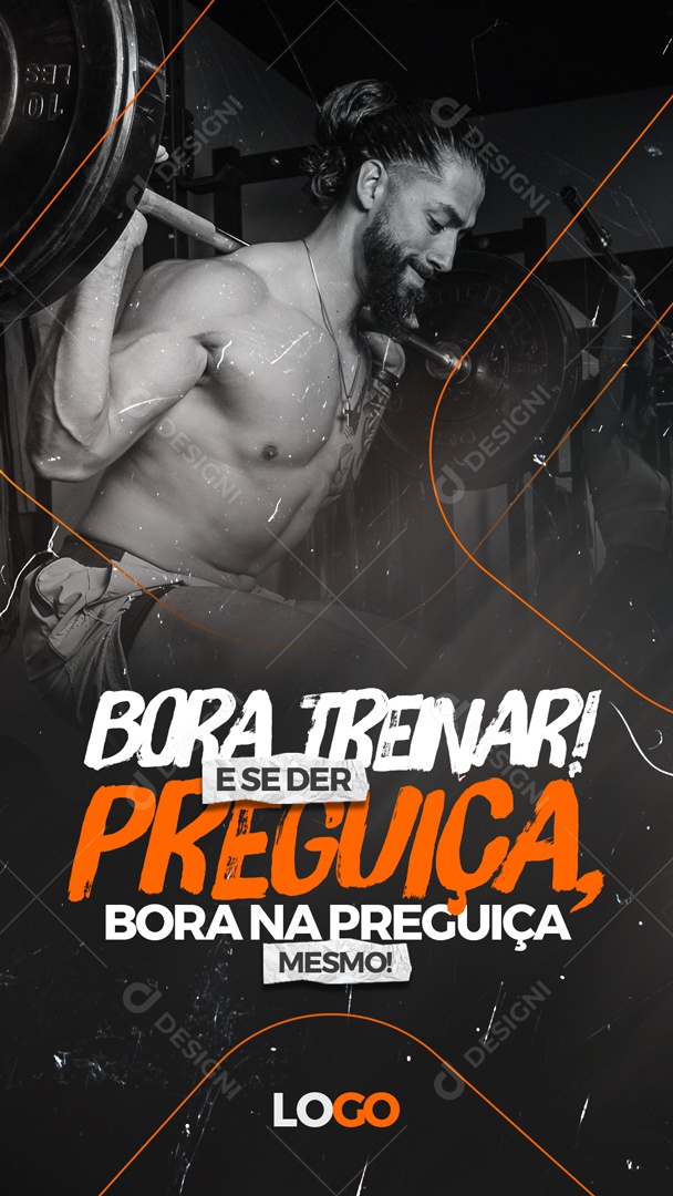 Bora Treinar E Se Der Preguiça Bora Na Preguiça Mesmo Social Media PSD Editável