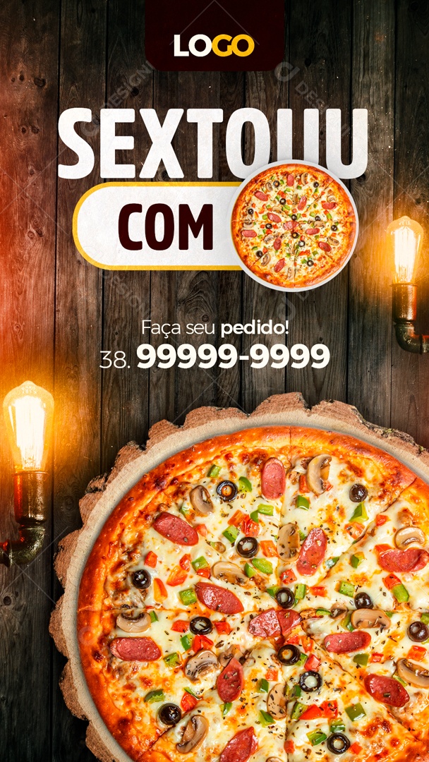 Sextou Com Pizza Peça Já A Sua Social Media PSD Editável