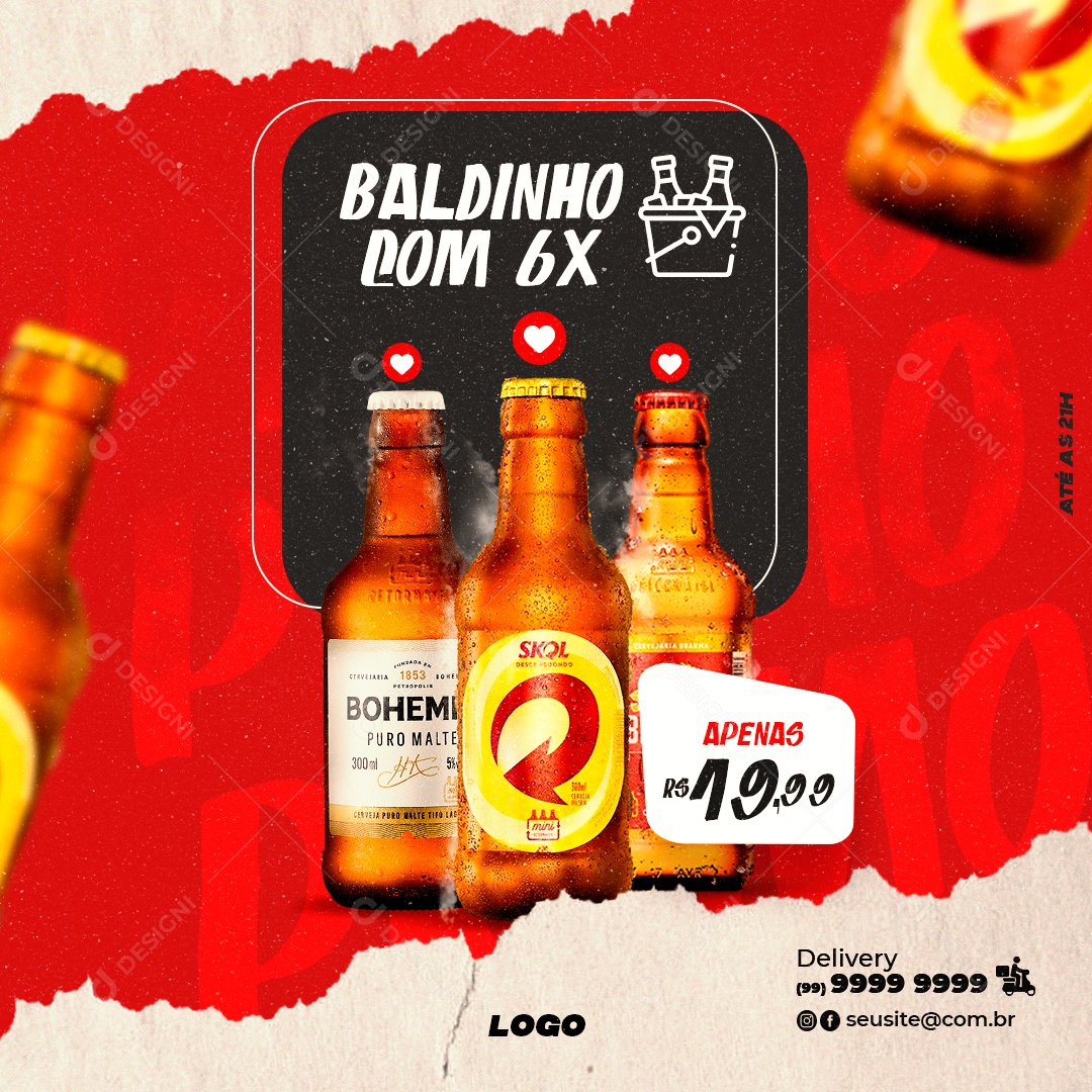 Baladinha Com 6 Caixa De Cereja Social Media PSD Editável