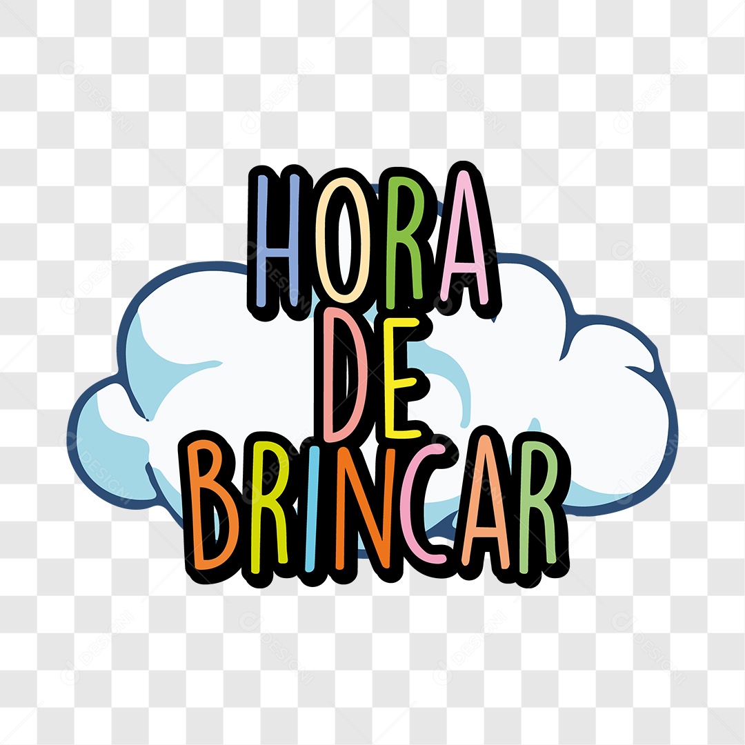 Lettering Hora de Brincar EPS + PNG